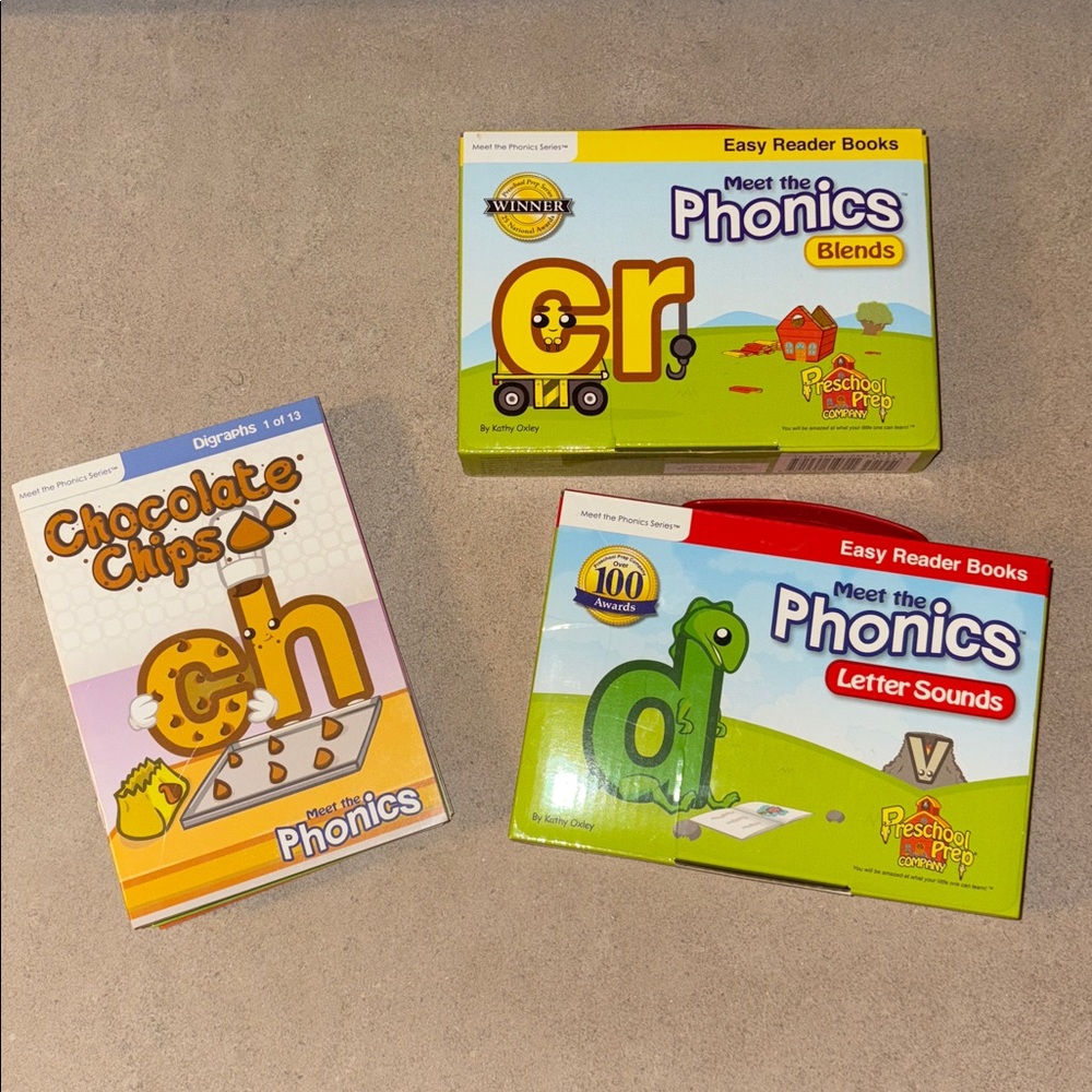 Preschool Prep - Letter Sounds, Blends and Digraphs Books (3 Sets)